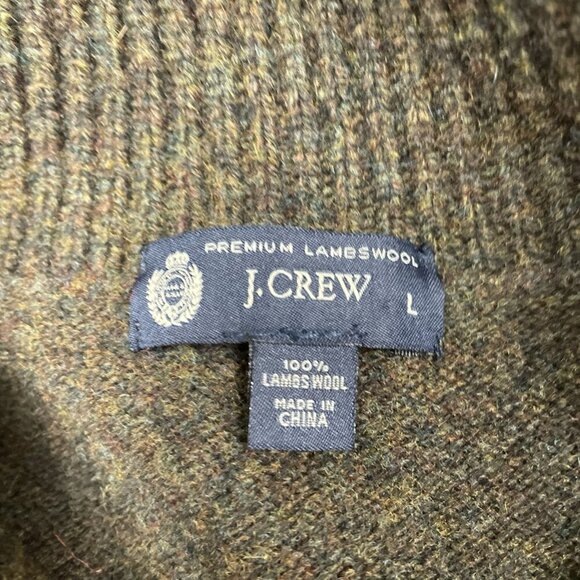 J. Crew Brown Lambswool Turtleneck Sweater L 6495 - Picture 4 of 7